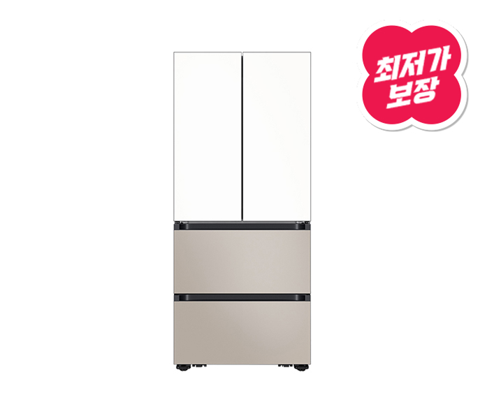 [으뜸효율] Bespoke AI 김치플러스 4도어 키친핏 Max 420L