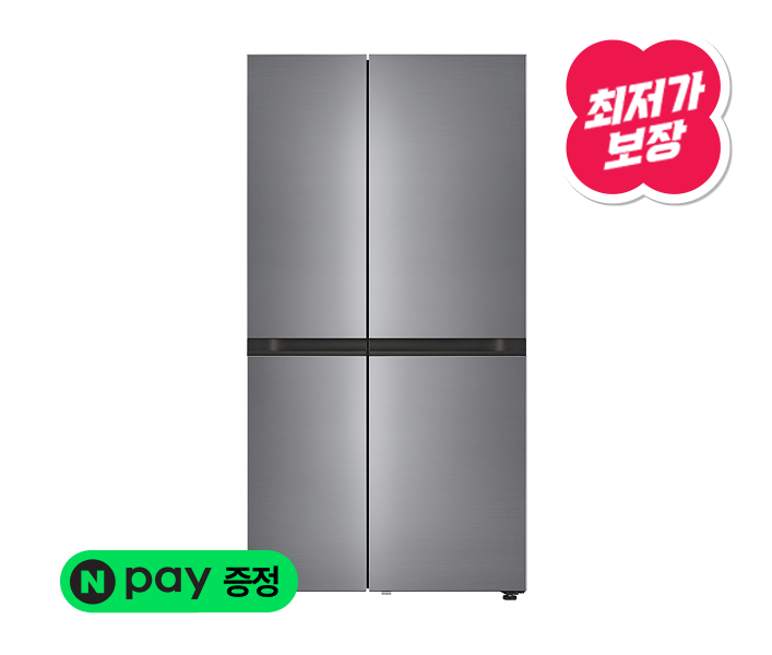 [N패이 증정] AI 오브제컬렉션 양문형 냉장고 832L 프라임 실버