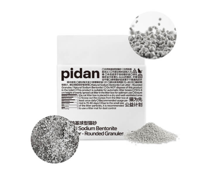 고양이모래 2.4kg X 4팩(24L) pidan-벤토(라운드형/파쇄형)